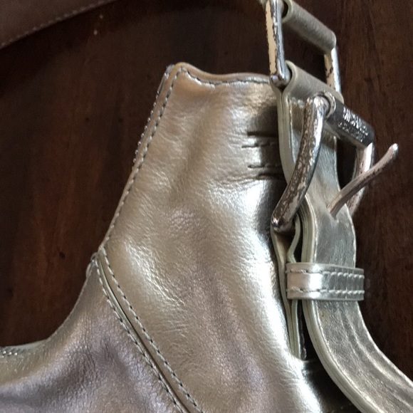 Vintage Michael Kors Gold Leather Purse Shoulder Bag - Picture 10 of 11